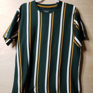 Denim & Flower Stripe T-shirt